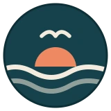 Tidelark Studio logo, a sun setting over the waves with a lark above — the invented sample business on this invoice.