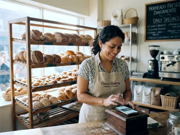 A baker at the counter
