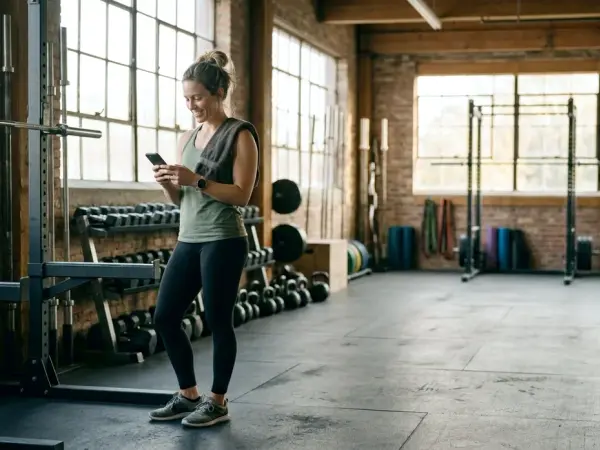 A personal trainer between sessions